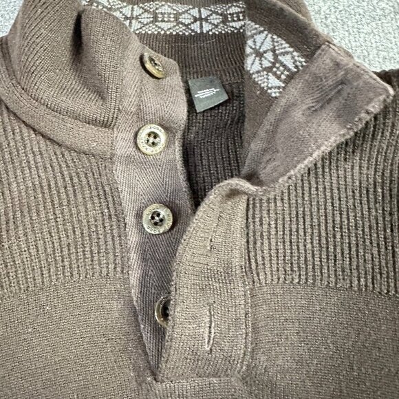 Hugo Boss Lancelot Sweater L Brown Slim Fit Shawl Collar Virgin Wool - Picture 5 of 11